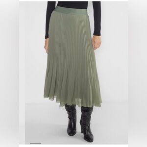 Aritzia|wilfred|skirt smoky sage Pleated chiffon midi skirt